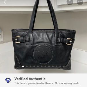 Michael Kors black leather tote